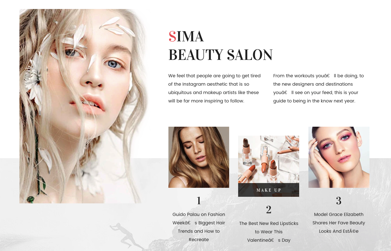 Beauty Sima Salon Section