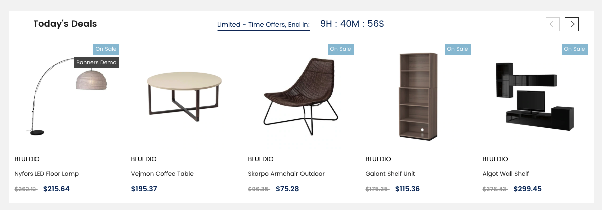 Furniture Daily Deals Section